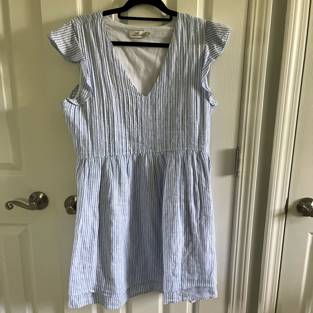 Vineyard Vines Blue and White Striped Dress